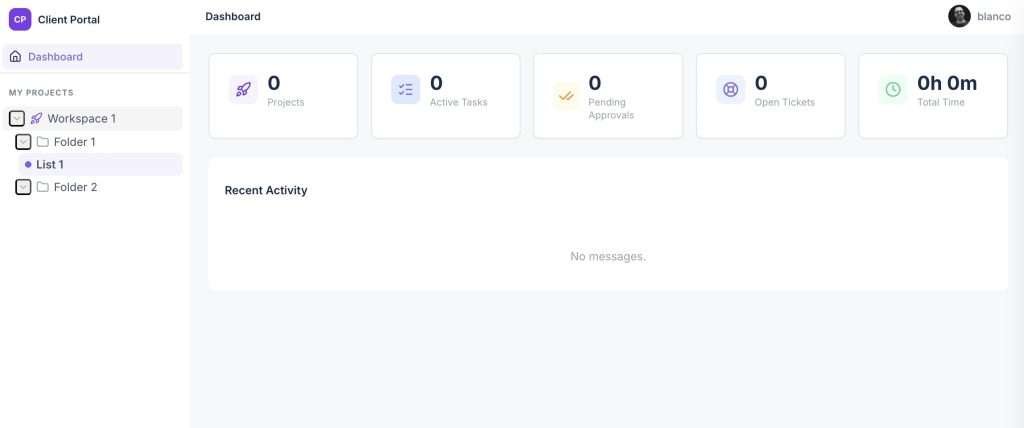 GrowthProjects self-hosted client portal in WordPress