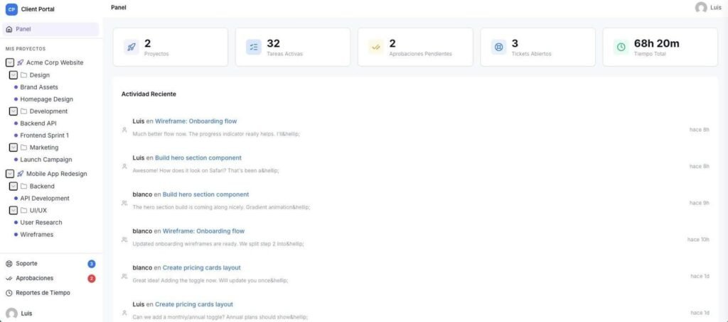 Client engagement tools for sharing WordPress project updates