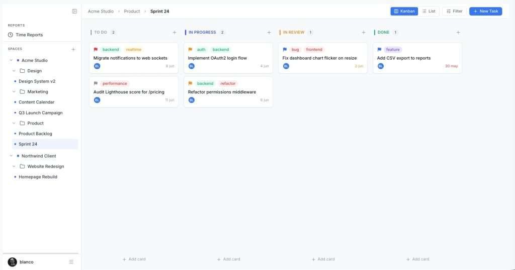 GrowthProjects project management interface for self-hosted WordPress workflows