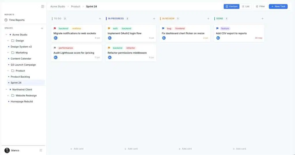 GrowthProjects project management interface for self-hosted WordPress workflows