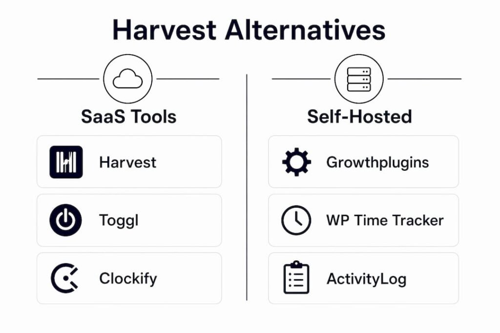 Harvest alternatives comparison for WordPress teams